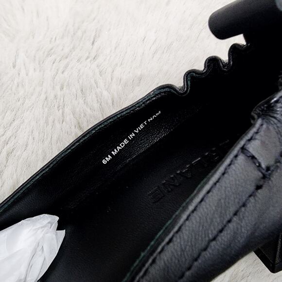 Everlane The Day Heel Black Leather Block Shoes Women's Size 6 Ballet Flats - Picture 7 of 11